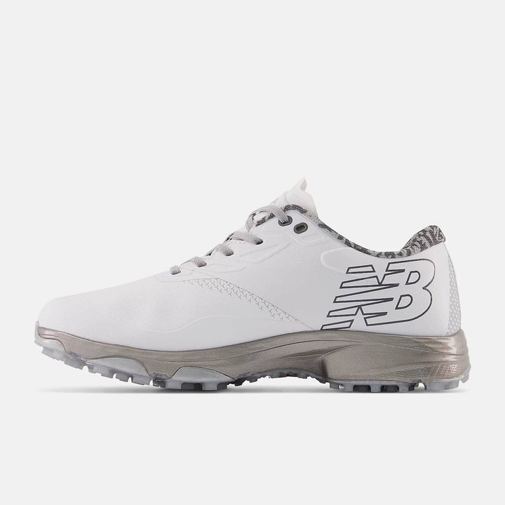 New Balance Mens Fresh Foam X Defender SL Golf Shoe - WHITE / GREY