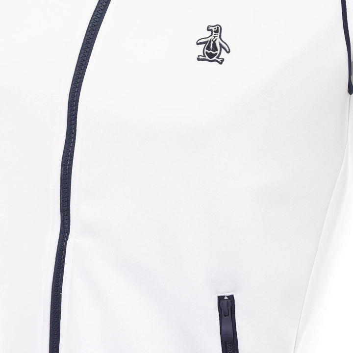 Original Penguin Mens Golf Heritage Track Jacket - BRIGHT WHITE