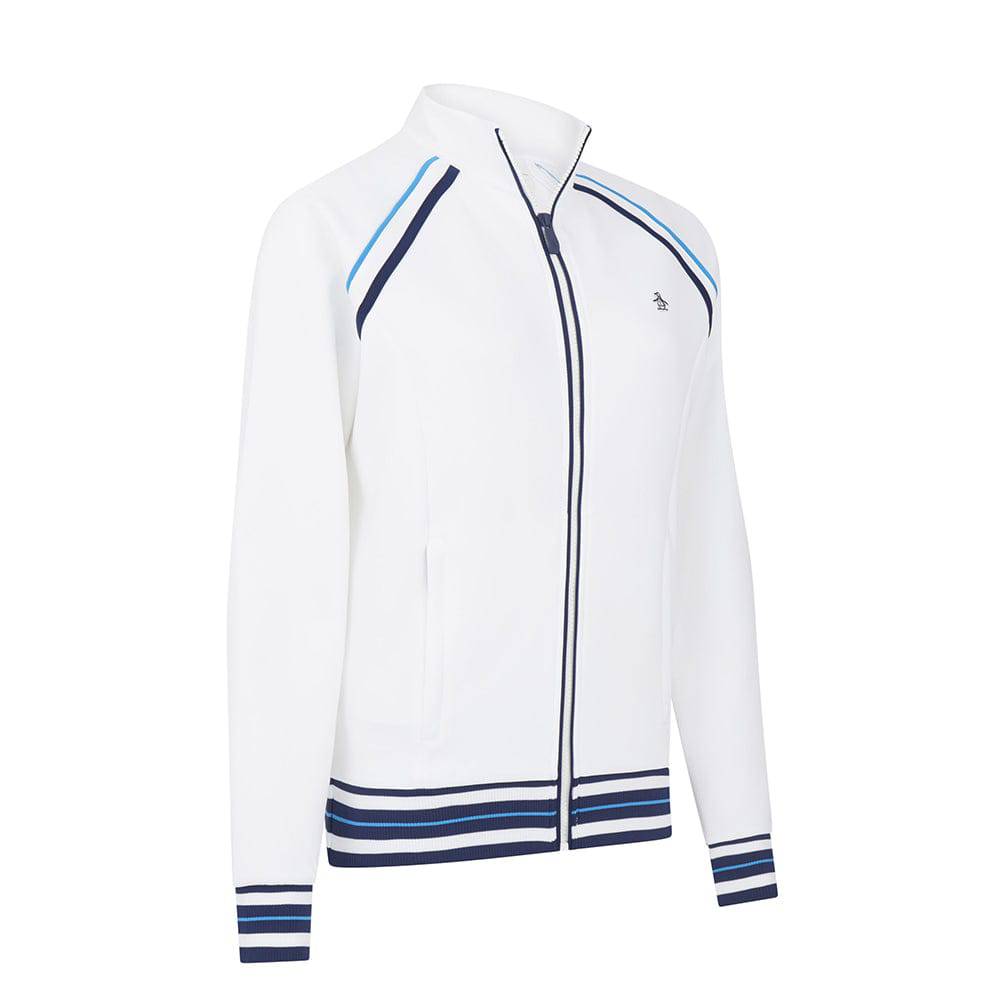Original Penguin Womens Piped Track Sports Jacket - BRIGHT WHITE