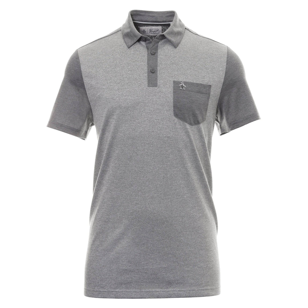 Penguin Original Colourblock Golf Polo Shirt - Caviar Penguin Original Colourblock Golf Polo Shirt - Caviar