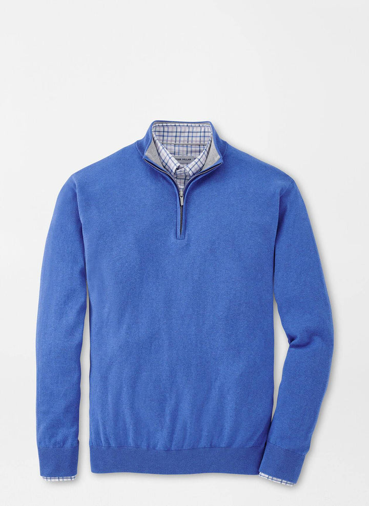 Peter Millar Men's Classic Fit Crest Quarter Zip - MARITIME