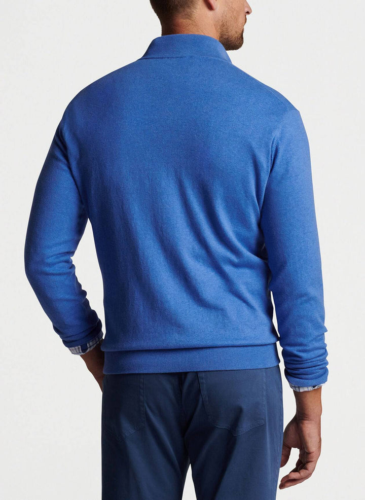 Peter Millar Men's Classic Fit Crest Quarter Zip - MARITIME