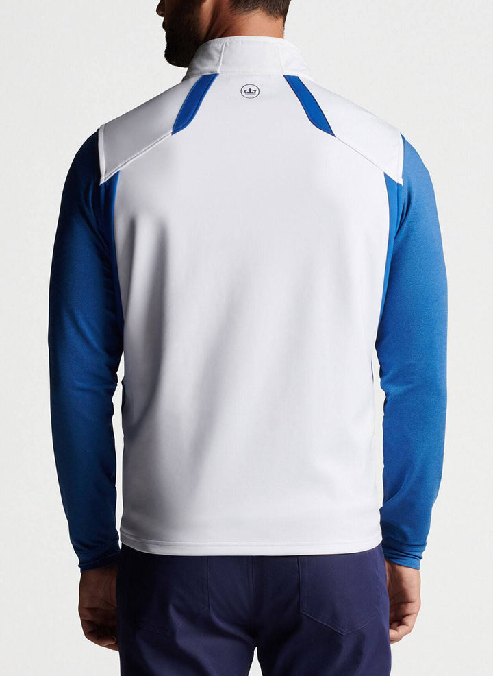 Peter Millar Mens Fuse Elite Hybrid Vest - WHITE/STARBOARD BLUE
