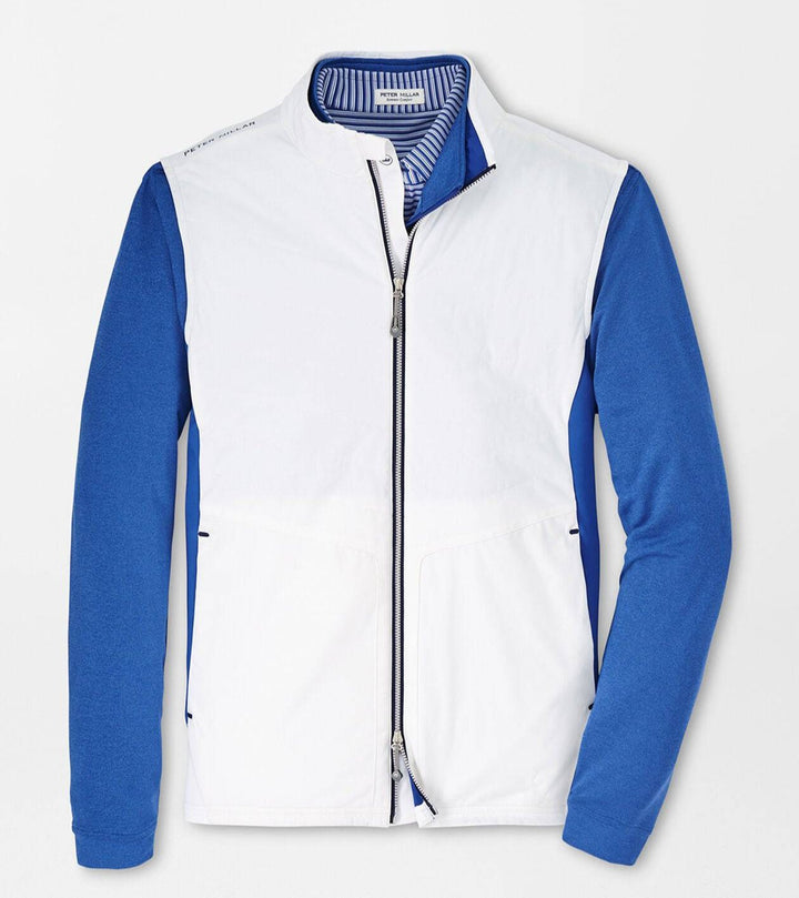 Peter Millar Mens Fuse Elite Hybrid Vest - WHITE/STARBOARD BLUE