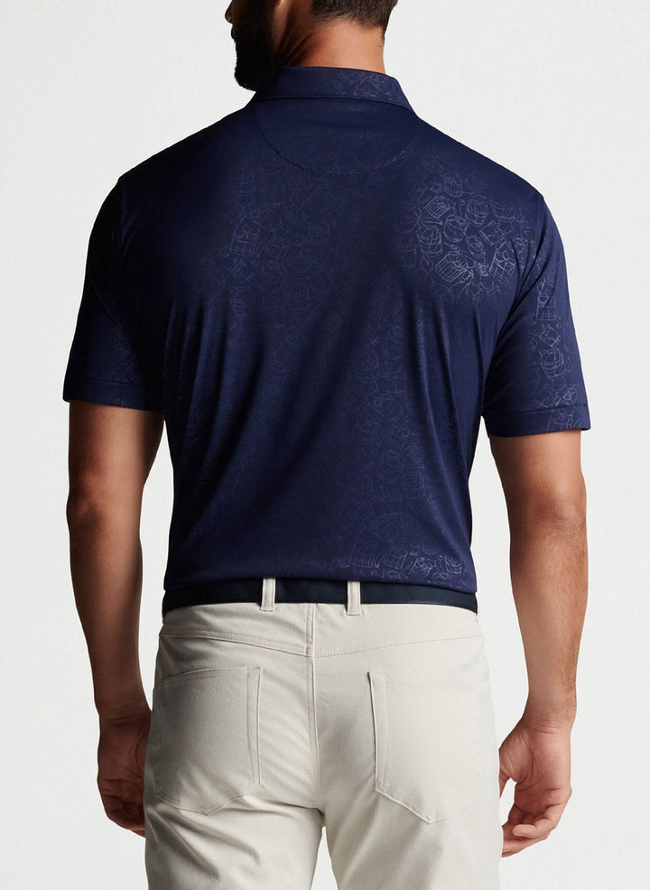 Peter Millar Mens Featherweight Call Me Old Fashioned Polo - NAVY