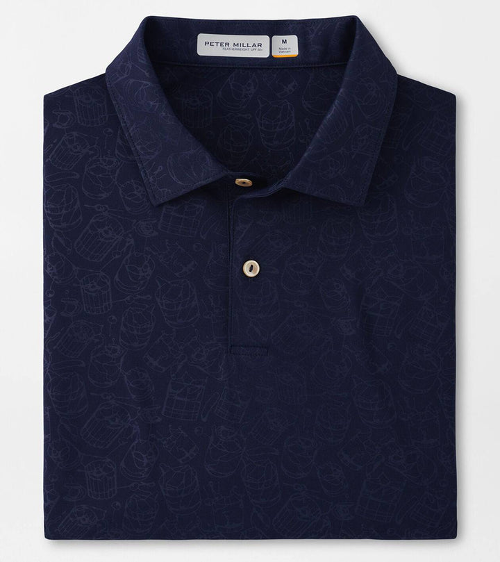 Peter Millar Mens Featherweight Call Me Old Fashioned Polo - NAVY