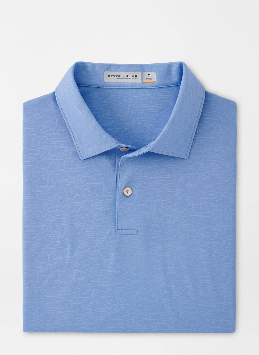 Peter Millar Men's Classic FIt Featherweight Course Camo Polo - IRIS MOON