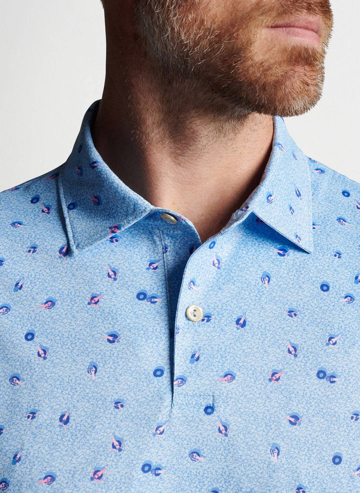 Peter Millar Mens Featherweight Go With The Float Polo - ICICLE