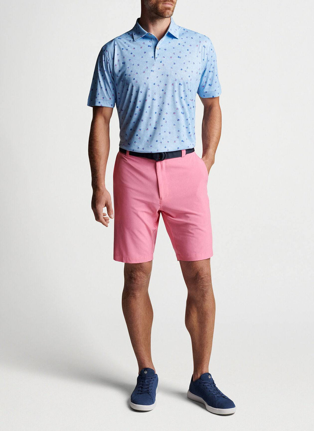 Peter Millar Mens Featherweight Go With The Float Polo - ICICLE