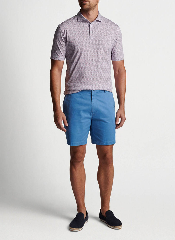 Peter Millar Mens Pima Cotton Pilot Mill Surf's Up Printed Polo - SUNWASHED BRICK