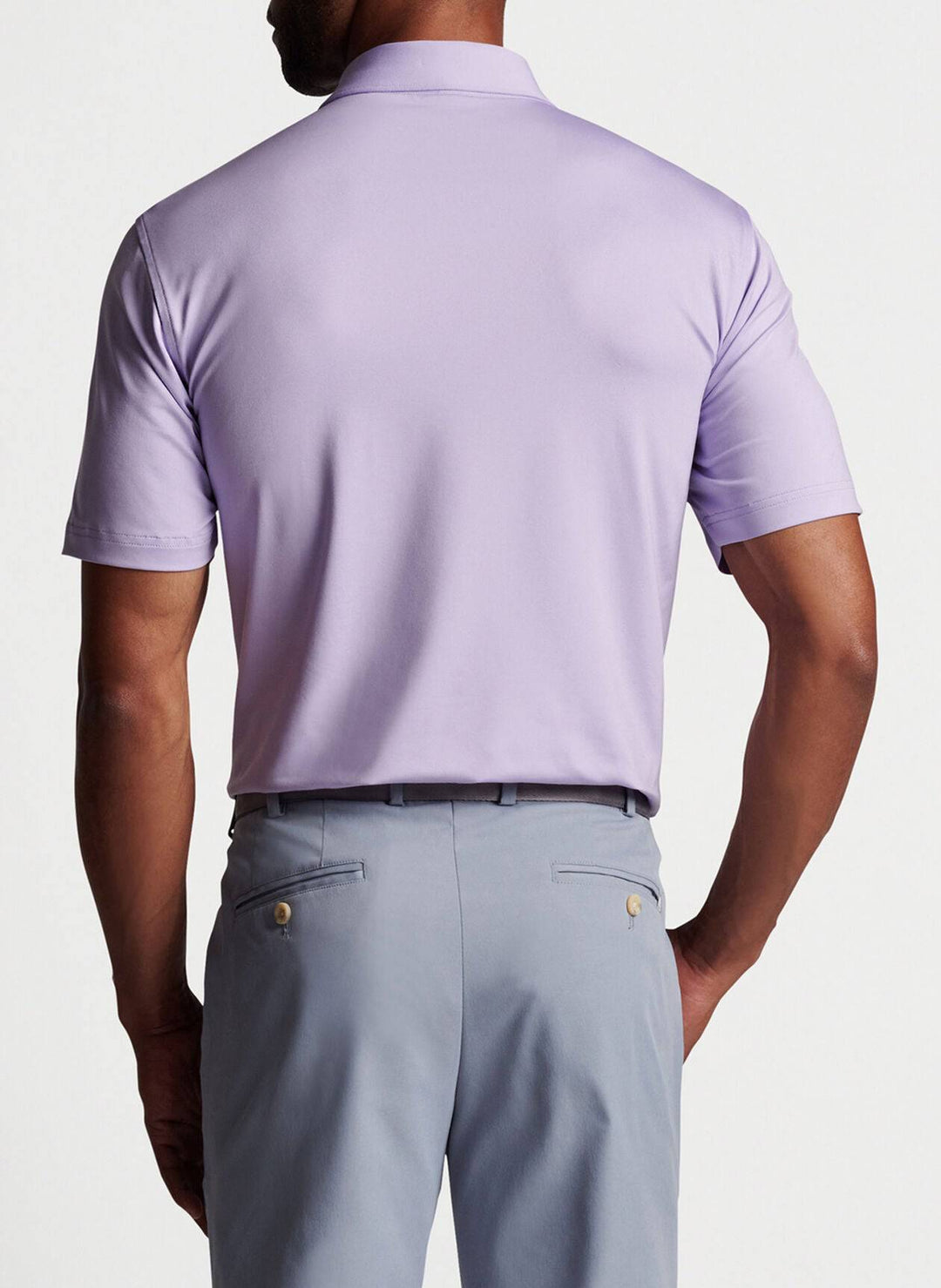 Peter Millar Mens Solid Performance Jersey Polo - MOONFLOWER