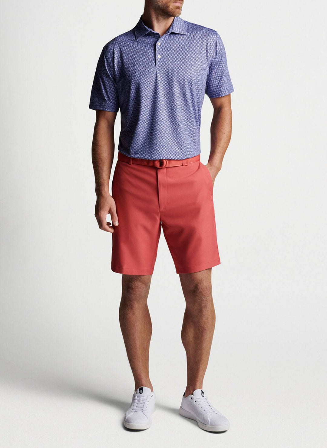 Peter Millar Mens Sterling Performance Jersey Polo - PORT BLUE