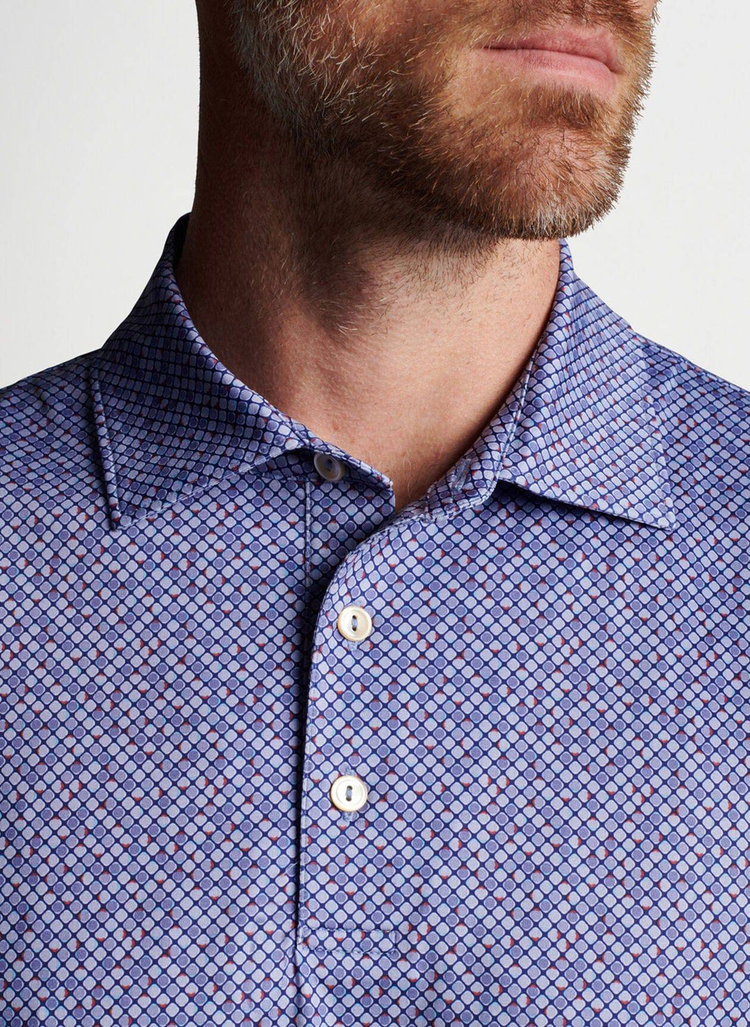 Peter Millar Mens Sterling Performance Jersey Polo - PORT BLUE