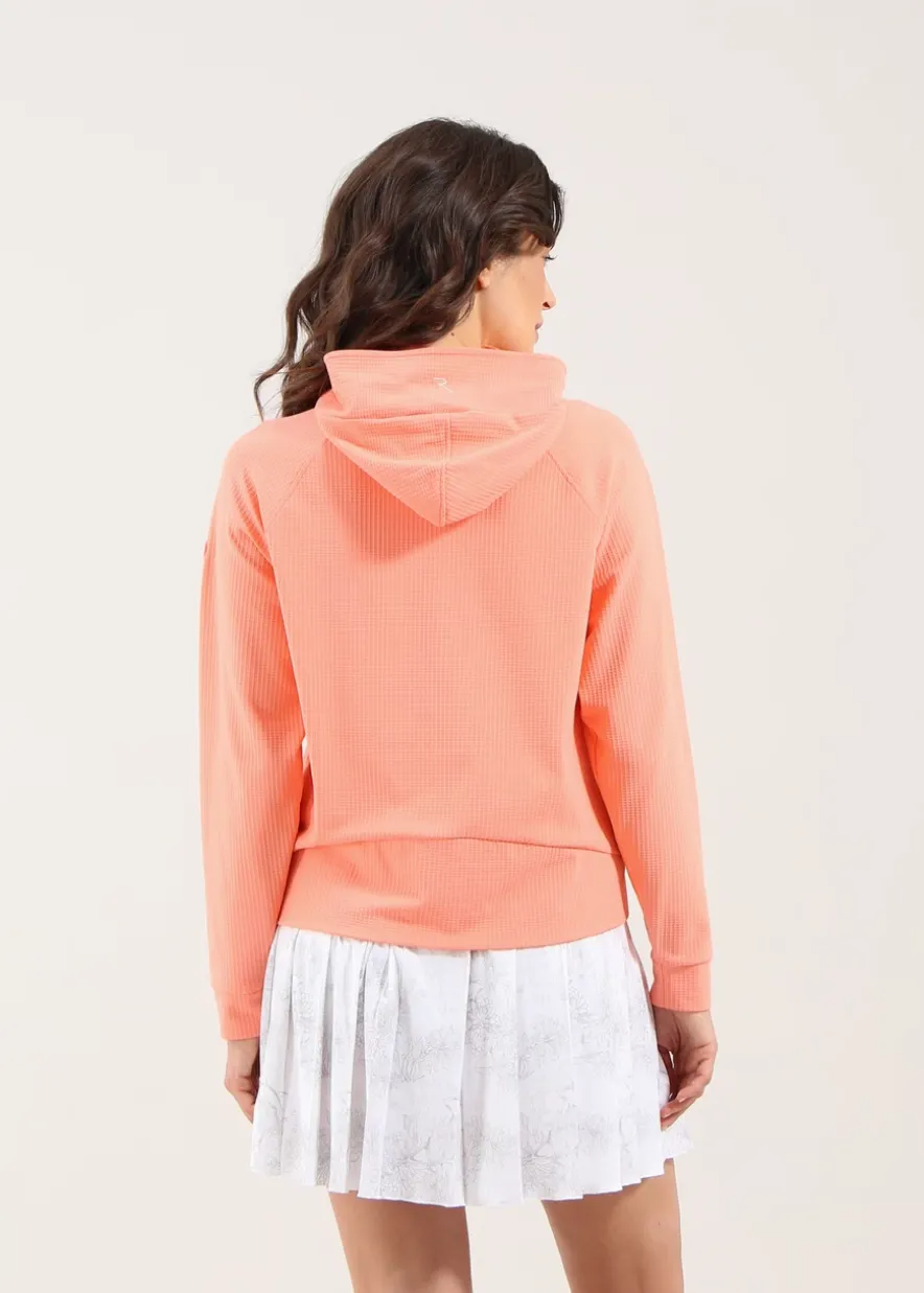 Chervo Women's POLLICINO Dry-Matic Full-Zip Hooded Sweatshirt - CORAL PINK