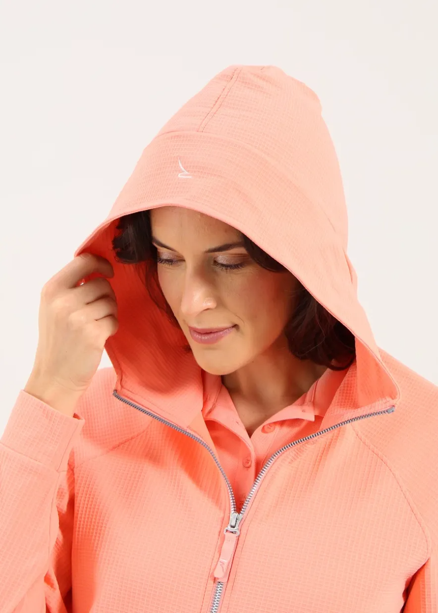 Chervo Women's POLLICINO Dry-Matic Full-Zip Hooded Sweatshirt - CORAL PINK