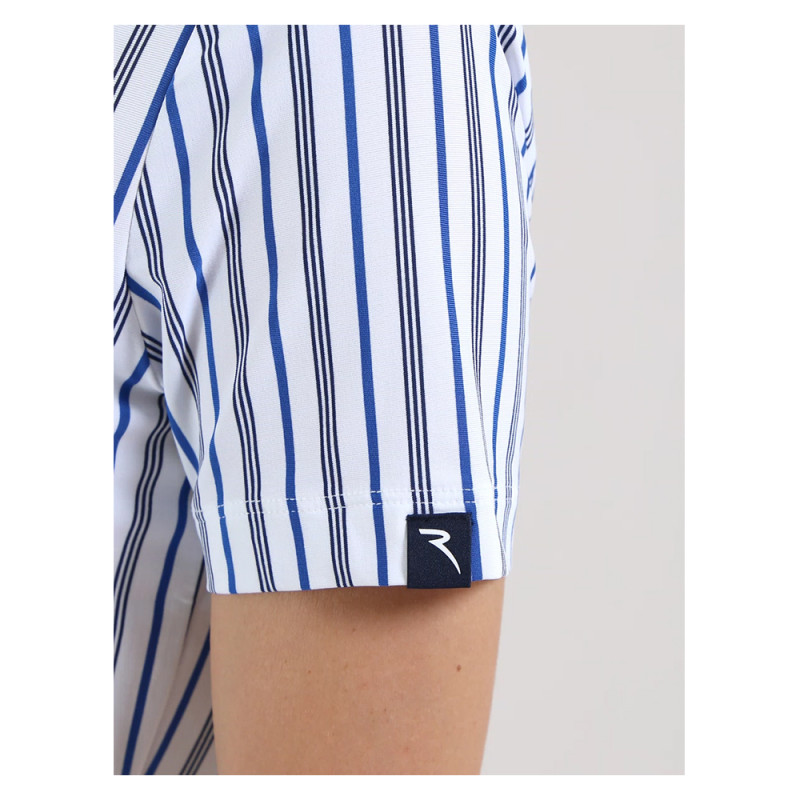 Chervo Women's ALFIE Dry-Matic Striped Polo - WHITE / BLUE