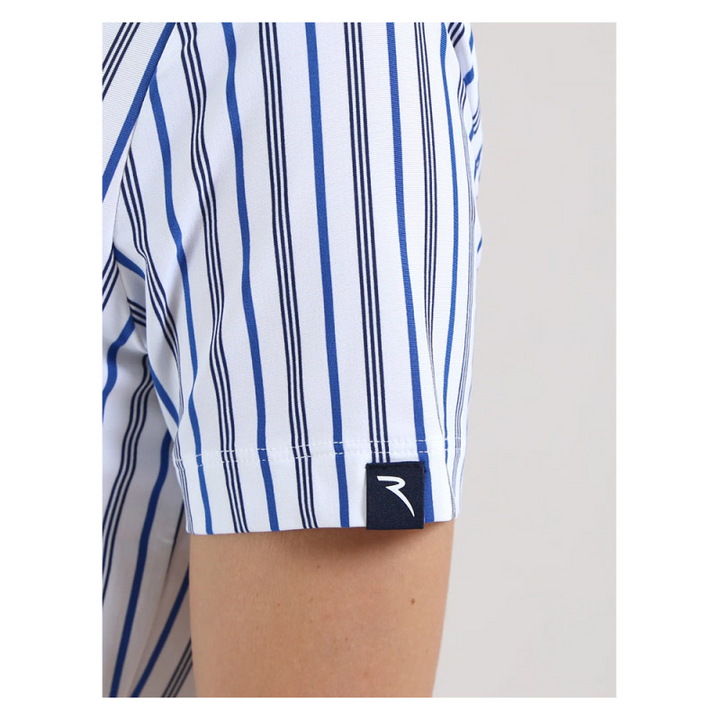 Chervo Women's ALFIE Dry-Matic Striped Polo - WHITE / BLUE