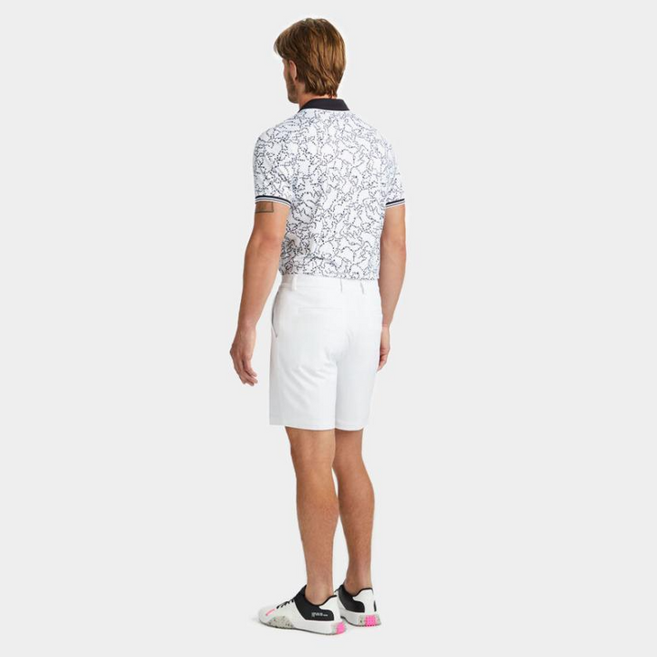 G/FORE MEN'S STAR DUST TECH JERSEY MODERN SPREAD COLLAR BANDED SLEEVE POLO - SNOW