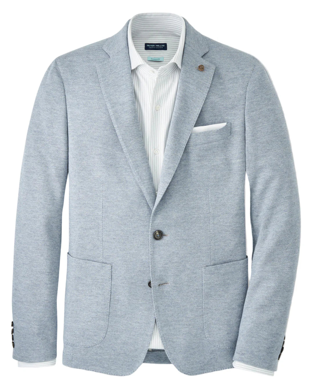 Peter Millar Mens Barclay Knit Soft Jacket - RAIN CLOUD