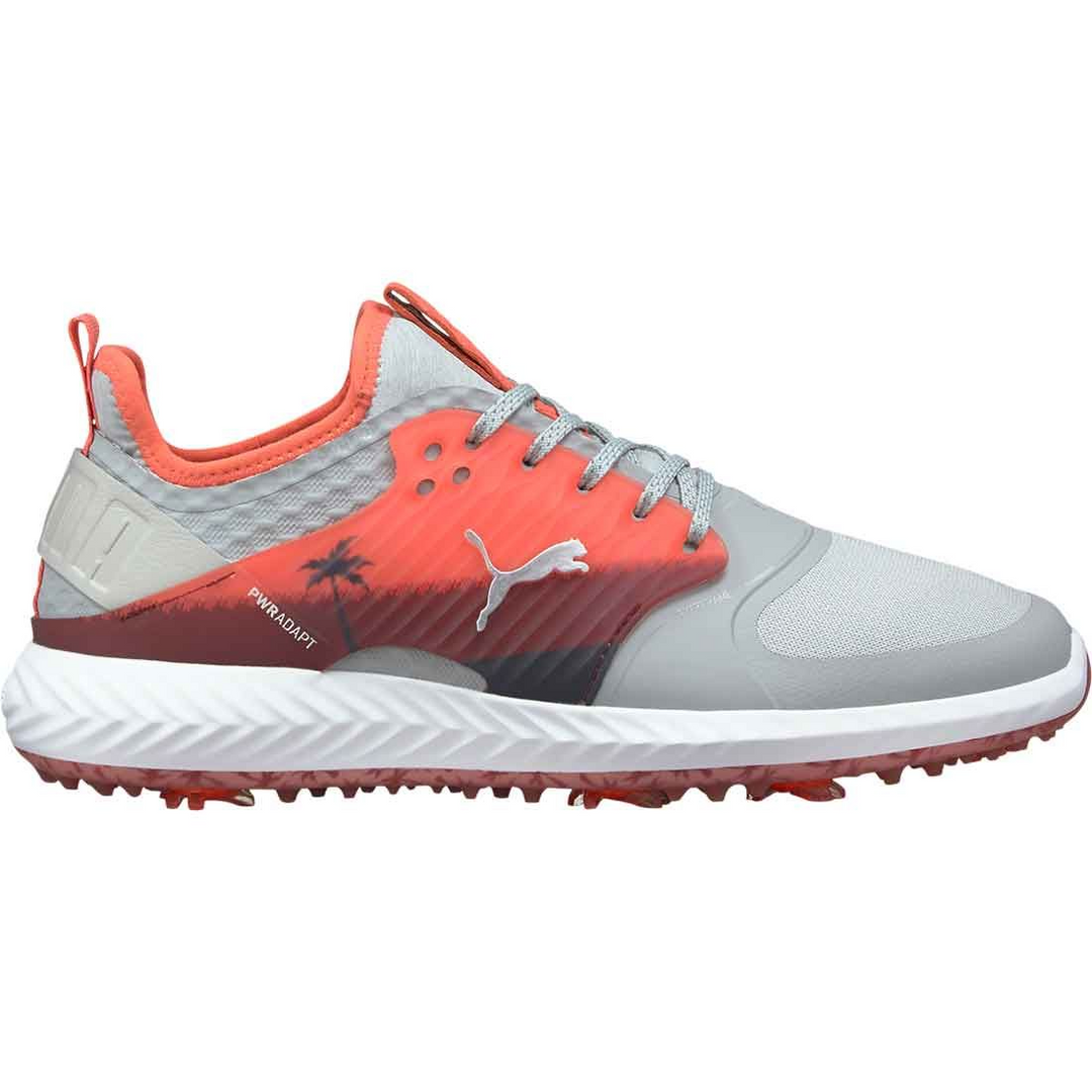 Puma Men's TOUR LTD EDITION- IGINITE PWRAdapt Caged PALMS TOUR Golf Shoes HIGH RISE GEORGIA PEACH ZINFANDEL