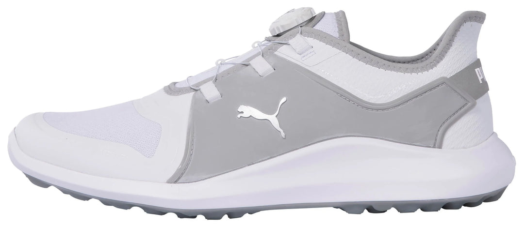 Puma Men's TOUR - IGNITE FASTEN8 NXT 2.0 DISC GOLF SHOES - WHITE / SILVER / HIGH RISE
