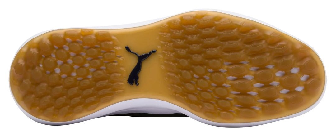 Puma Men's TOUR Ignite NXT Lace Golf Shoes - PEACOAT / GOLD / WHITE