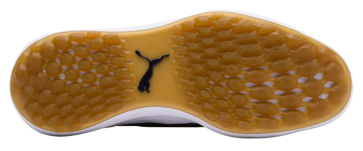 Puma Men's TOUR Ignite NXT Lace Golf Shoes - PEACOAT / GOLD / WHITE