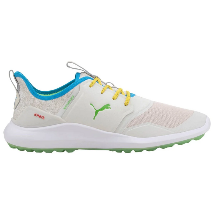 Puma Men's TOUR  Ignite NXT LOBSTAH POT Lace Golf Shoes - WHITE / GREEN