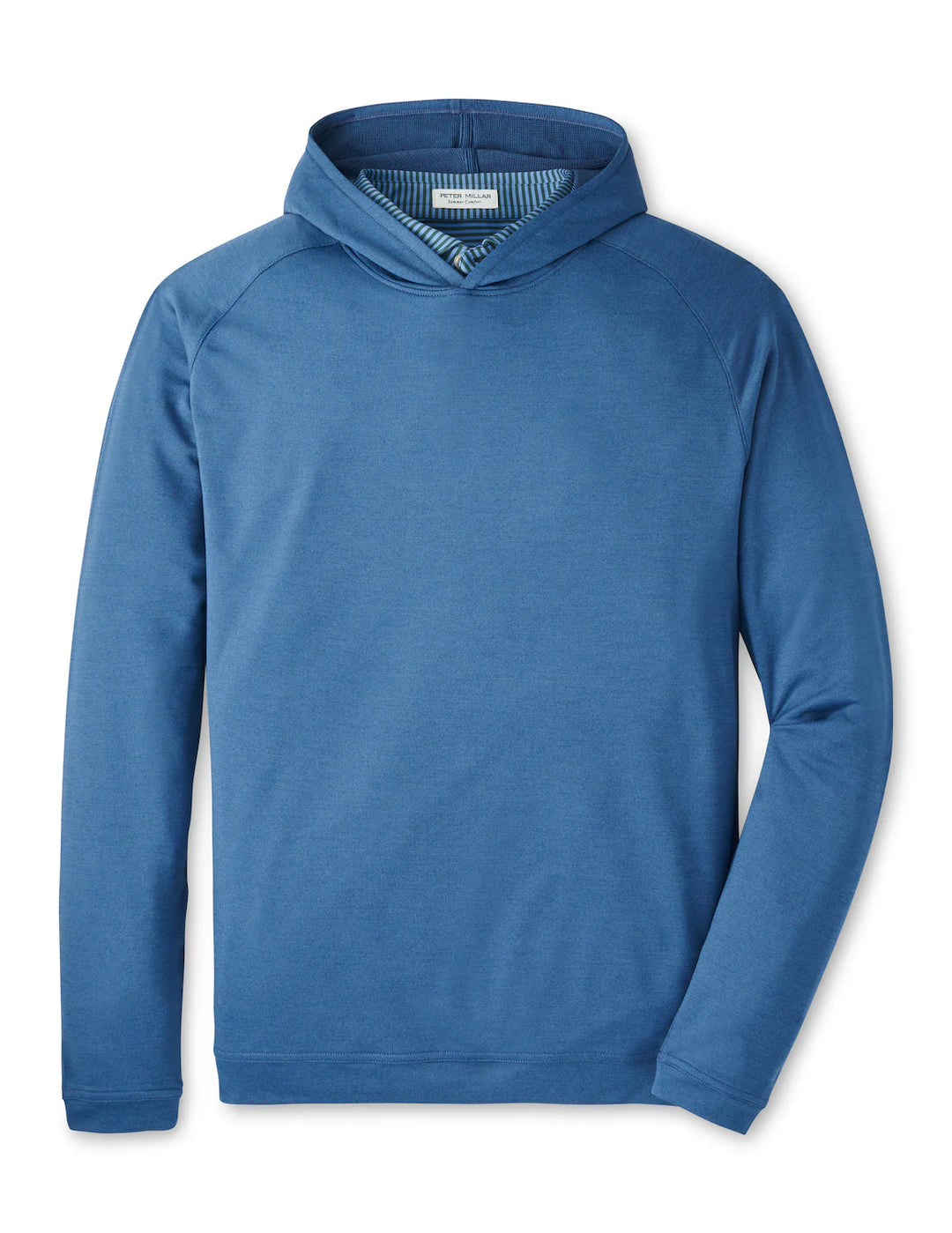 Peter Millar Mens Pine Performance Hoodie - BLUE HAZE