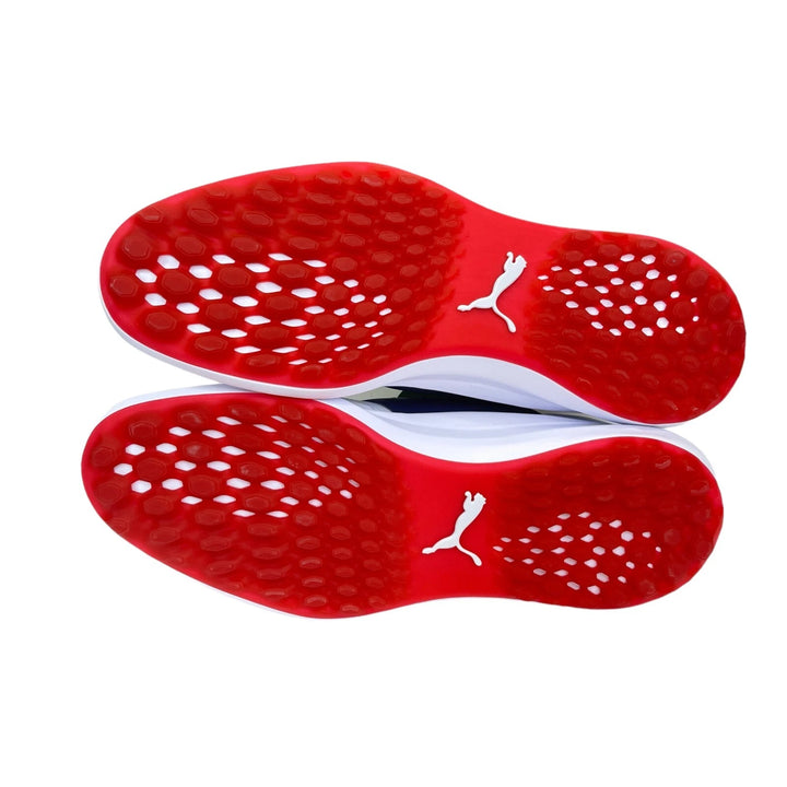 Puma Men's TOUR Ignite NXT Lace Golf Shoes - WHITE / SILVER / PEACOAT