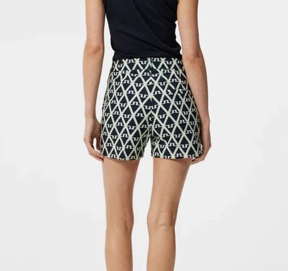 J.Lindeberg Womens Francesca Print Short Tights - Geo JL Navy