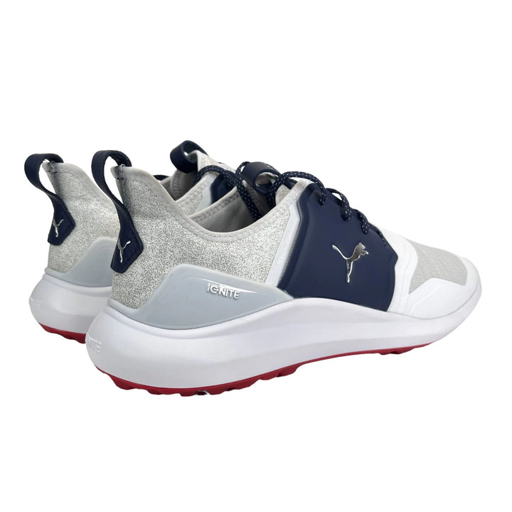 Puma Men's TOUR Ignite NXT Lace Golf Shoes - WHITE / SILVER / PEACOAT