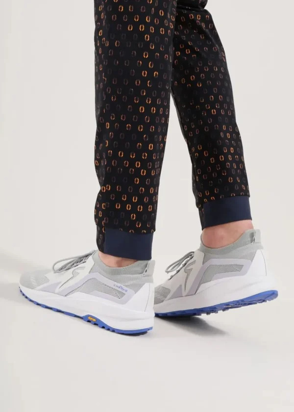 Chervò Men's SEBASTIAN 4-Way Stretch Print Active Joggers - DARK NAVY / ORANGE
