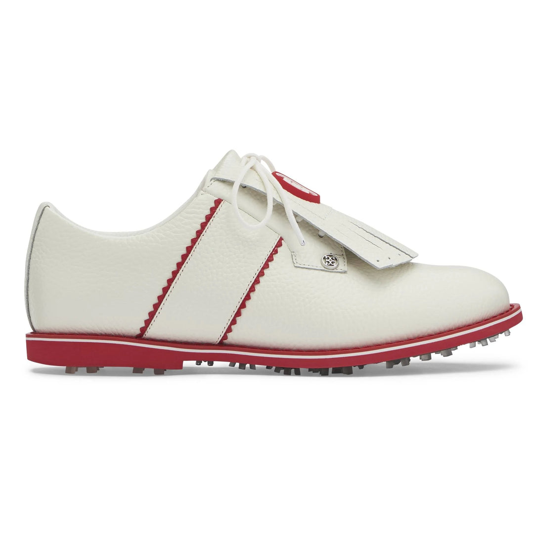 G/FORE WOMEN'S KILTIE GALLIVANTER STRIPE GOLF SHOE - SNOW / POPPY