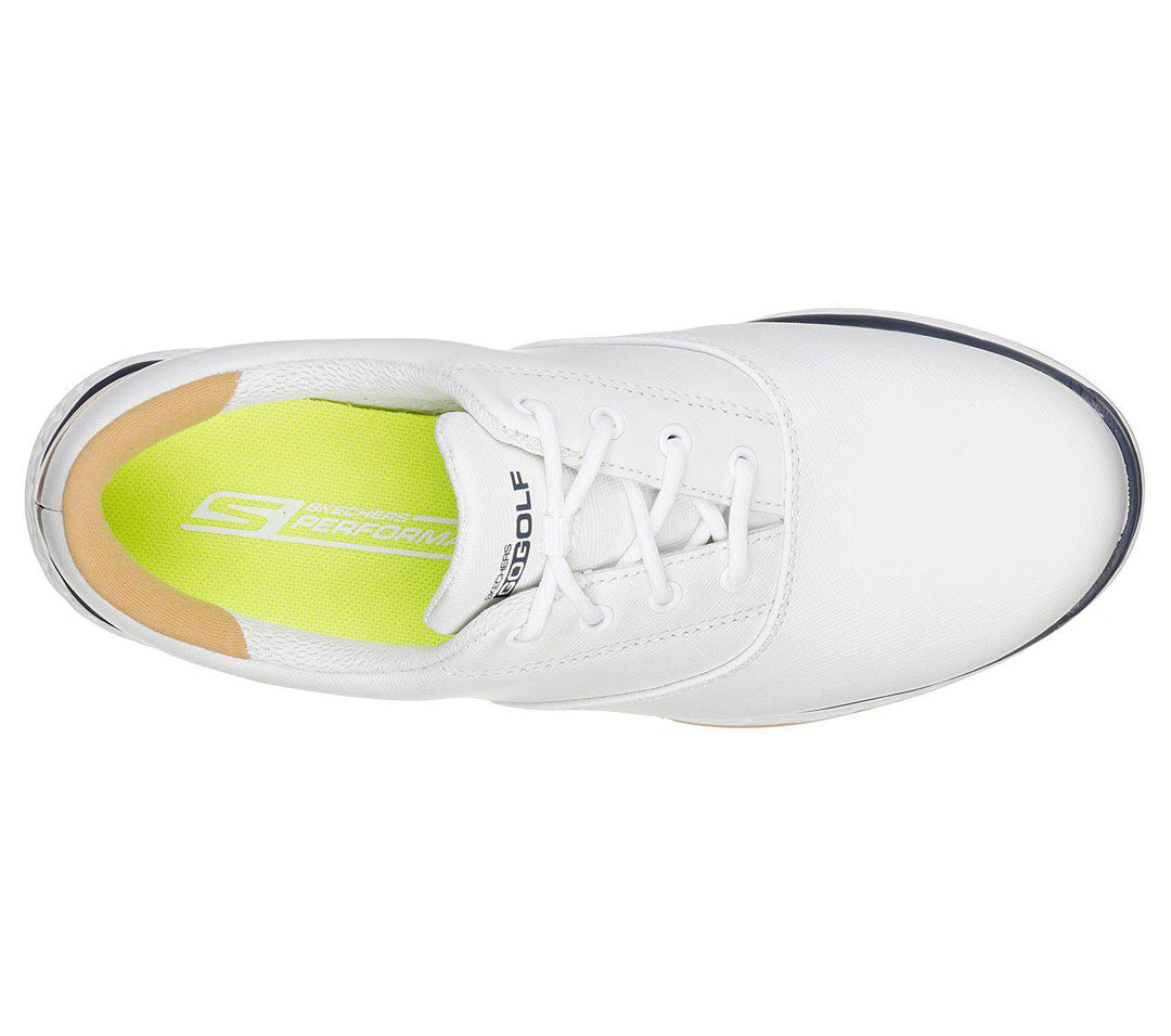 SKECHERS WOMENS GO GOLF ELITE V.2 - ADJUST - WHITE / NAVY