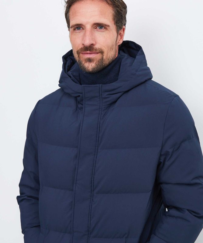 Peter Millar Men's Classic Fit Cortina Quilted Parka - NAVY