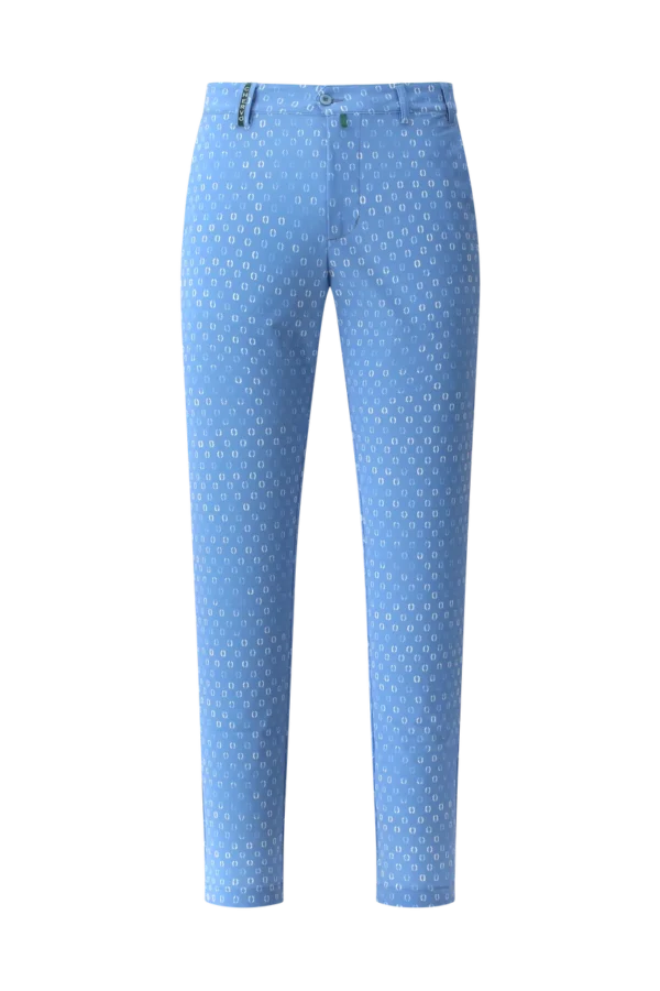 Chervò Men's SURREALE 4-Way Stretch Print Golf Pant - AQUARIUS BLUE