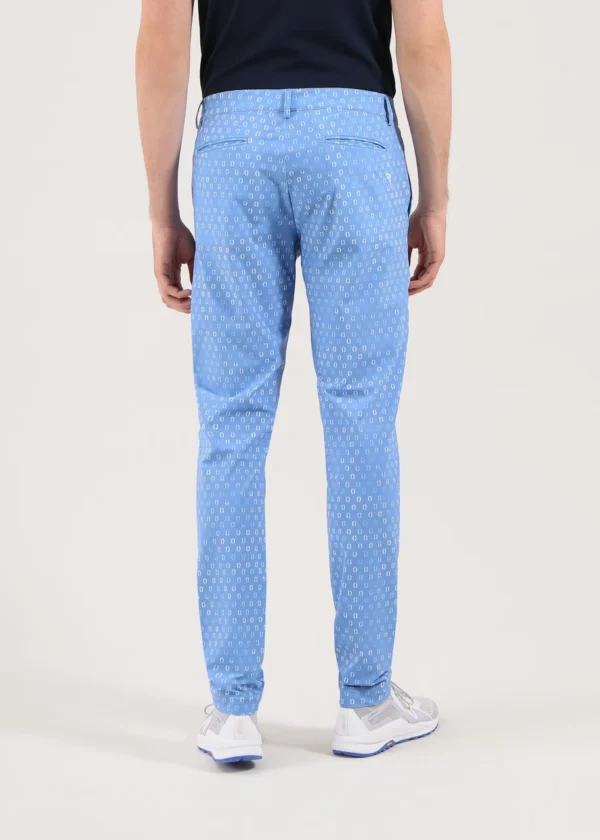 Chervò Men's SURREALE 4-Way Stretch Print Golf Pant - AQUARIUS BLUE