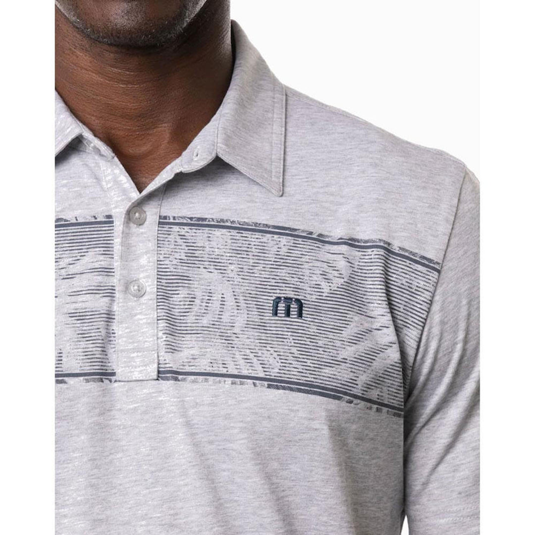 TRAVIS MATHEW MENS MAKE CAMP POLO - HEATHER LIGHT GREY