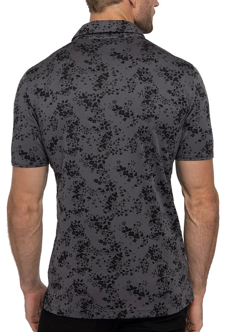 TRAVIS MATHEW MENS A LITTLE SPICE POLO - HEATHER FORGED IRON