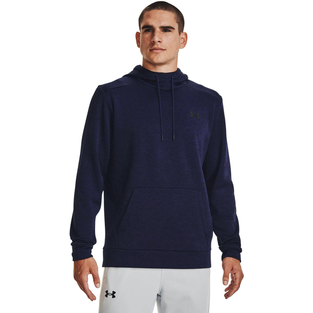 Under Armour Mens Armour Fleece Twist Hoodie MIDNIGHT NAVY/BLACK