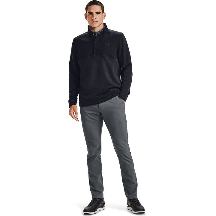 Under Armour Mens Storm SweaterFleece ½ Snap - BLACK / BLACK / BLACK