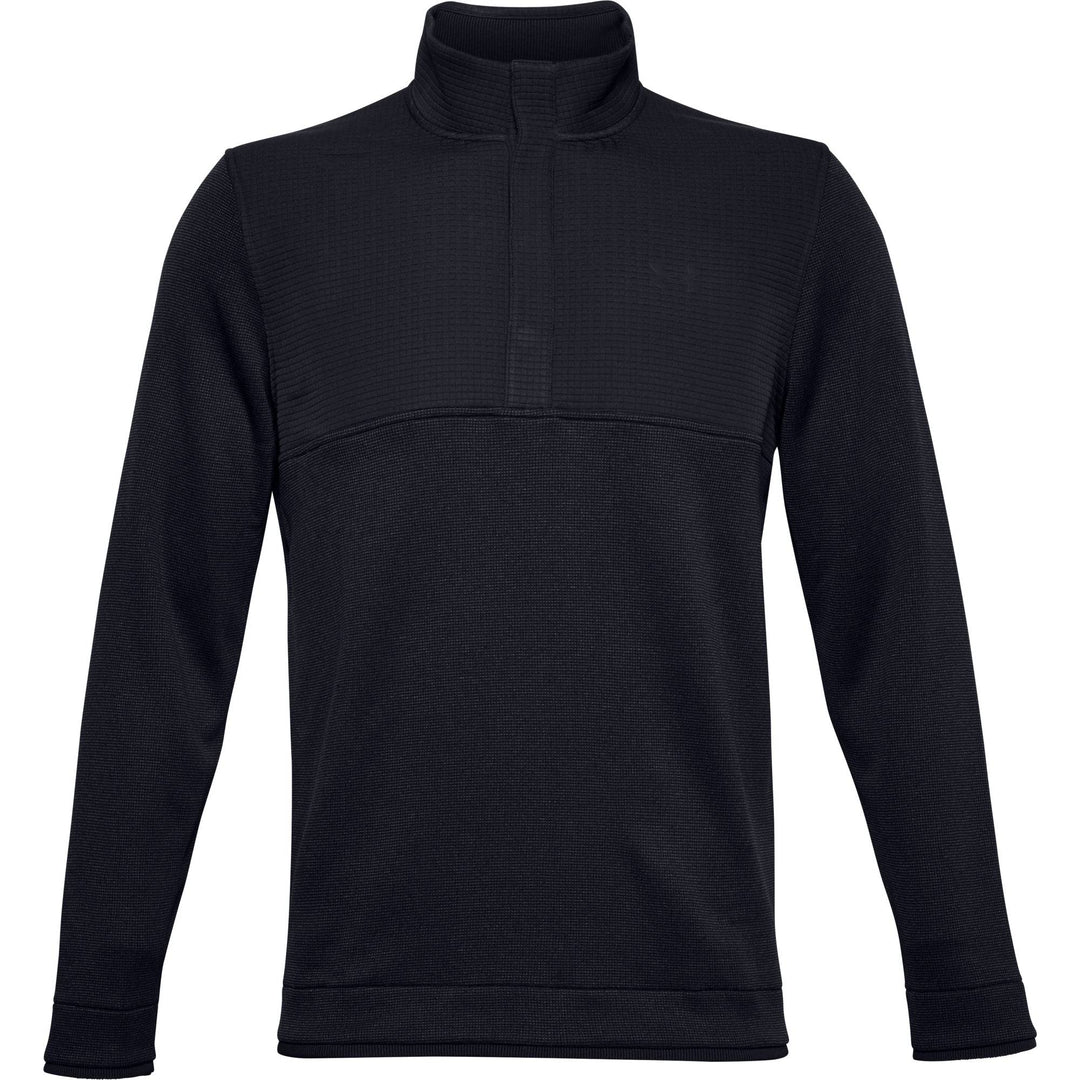 Under Armour Mens Storm SweaterFleece ½ Snap - BLACK / BLACK / BLACK