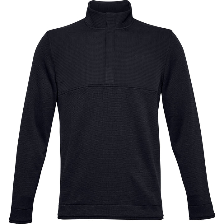 Under Armour Mens Storm SweaterFleece ½ Snap - BLACK / BLACK / BLACK