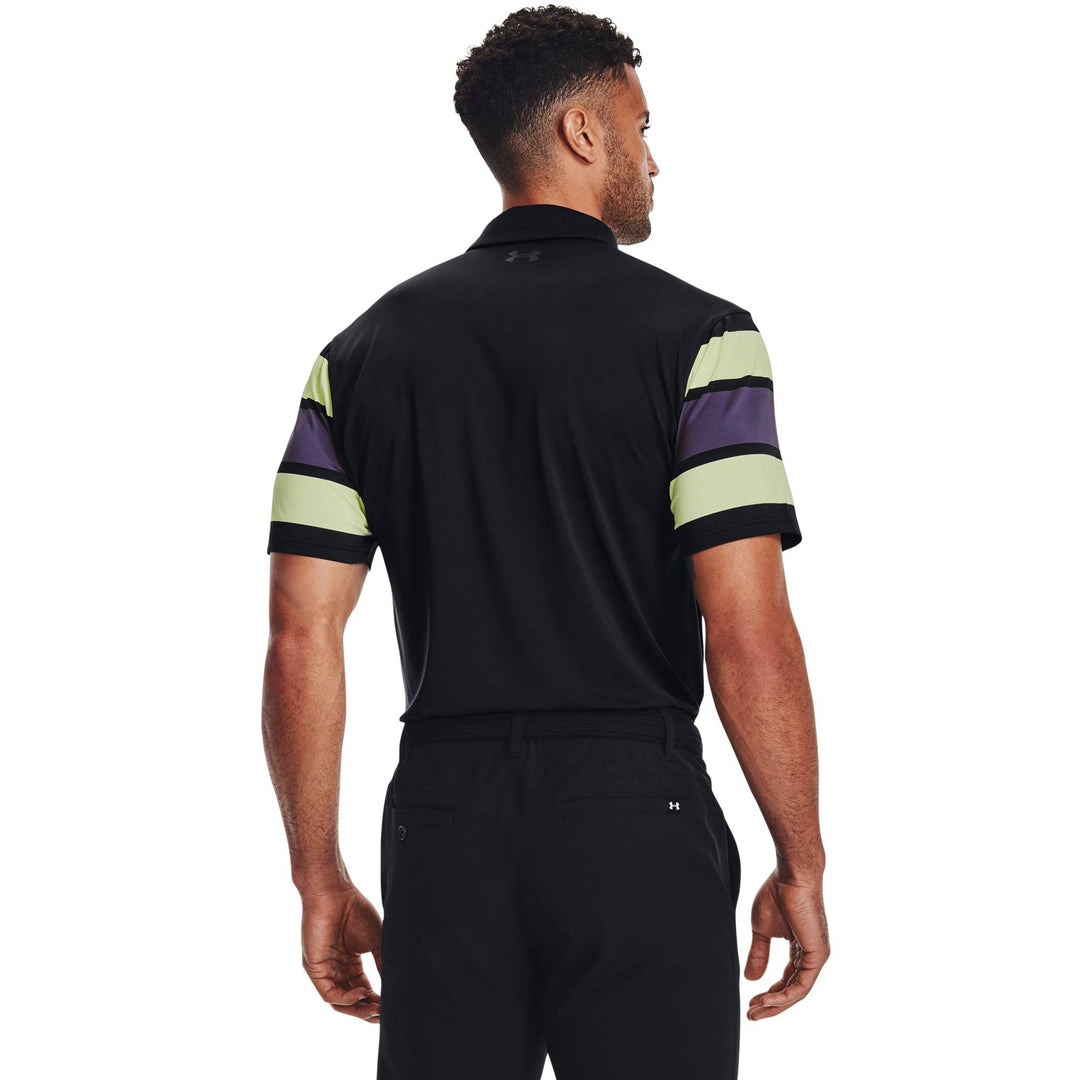 Under Armour Mens Playoff Polo 2.0 - BLACK/TWILIGHT PURPLE/BLACK