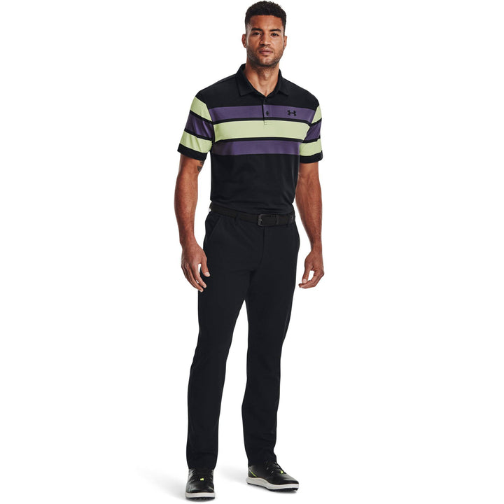 Under Armour Mens Playoff Polo 2.0 - BLACK/TWILIGHT PURPLE/BLACK