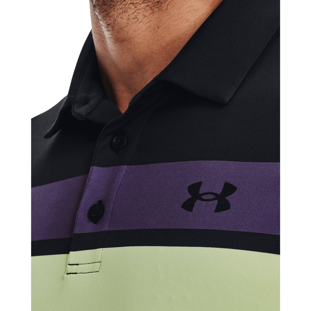 Under Armour Mens Playoff Polo 2.0 - BLACK/TWILIGHT PURPLE/BLACK