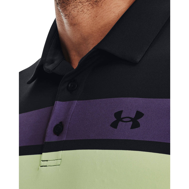 Under Armour Mens Playoff Polo 2.0 - BLACK/TWILIGHT PURPLE/BLACK