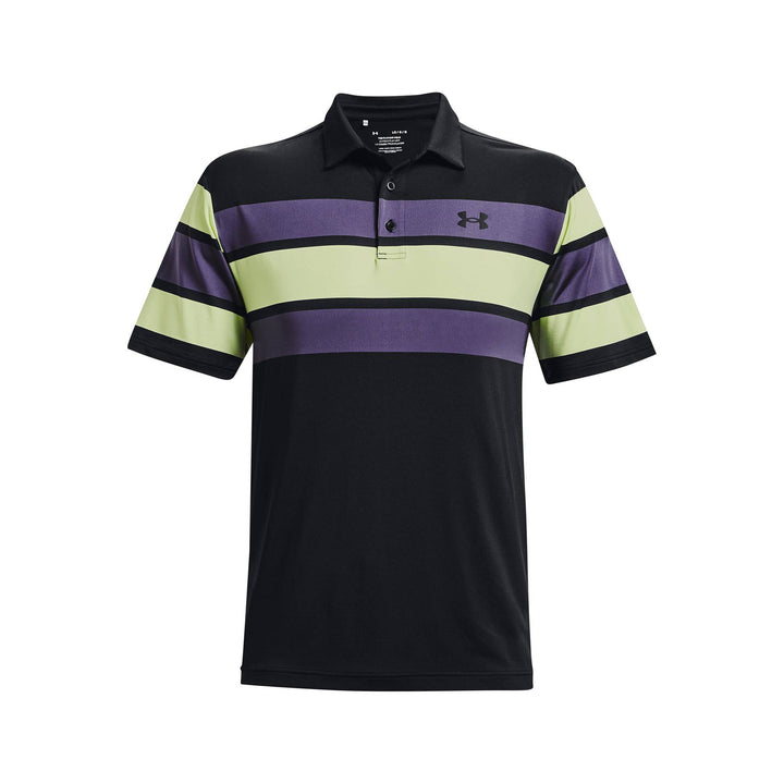 Under Armour Mens Playoff Polo 2.0 - BLACK/TWILIGHT PURPLE/BLACK