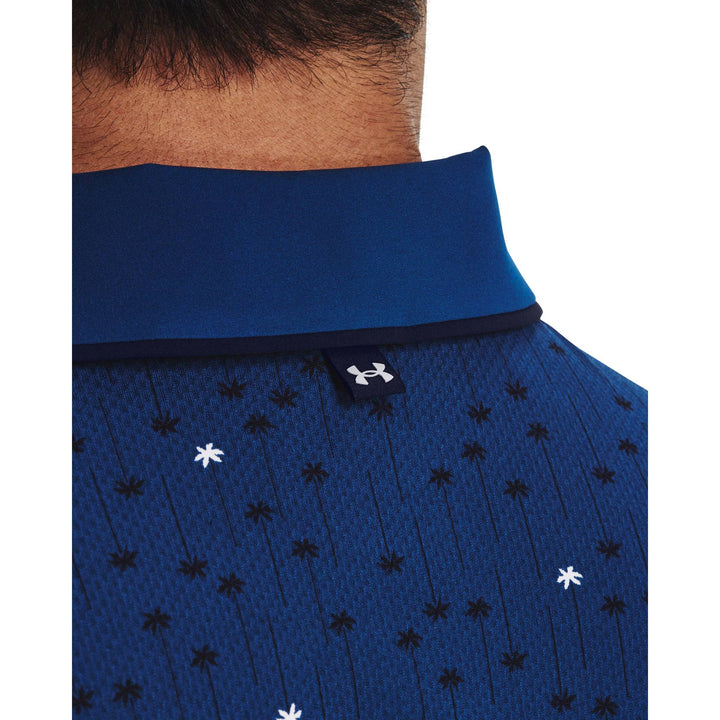 Under Armour Mens Iso-Chill Edge Polo - BLUE MIRAGE/MIDNIGHT NAVY